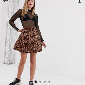 ASOS TIGER PLEAT MINI SKIRT